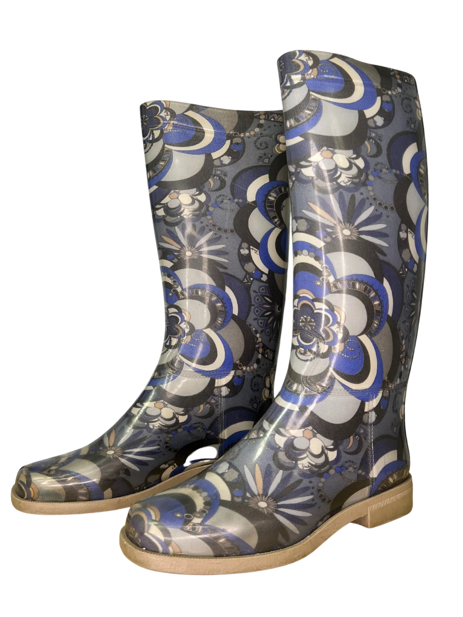 Size 40 - Emilio Pucci Blue Patterned Boots