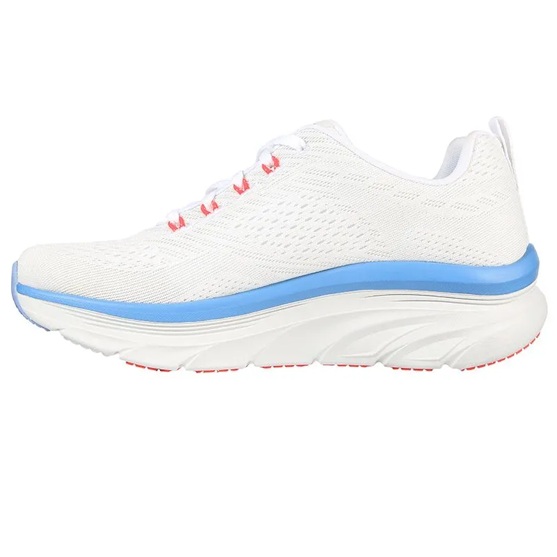 'Skechers' Women's Relaxed Fit: D'Lux Walker-Fresh Finesse - White / Pink / Blue