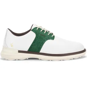 x QGC Avant Leather Spikeless Golf Shoes White/Green - SS24