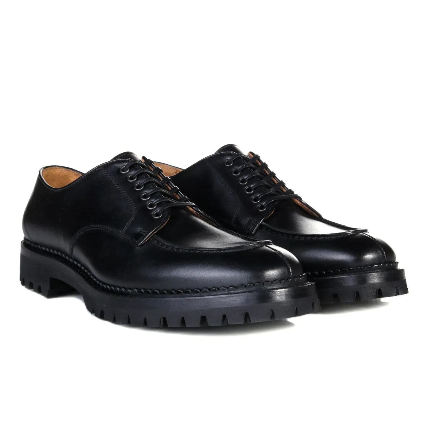 YUKETEN WADAKEN MIL SPEC U-TIP OXFORD BOX CALF BLACK